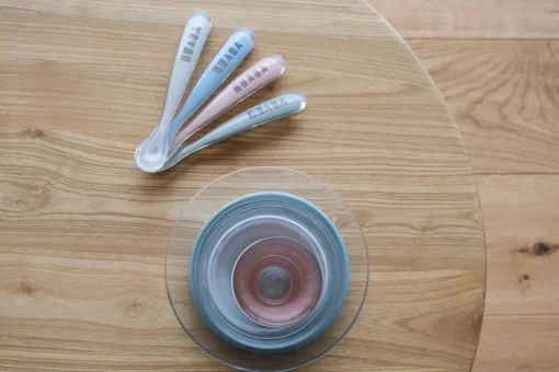 Lot 4 Cuilleres 1Er Age Silicone Eucaplyptus