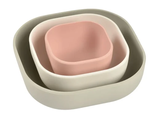 Lot De 3 Bols Silicone Gigogne Velvet Grey