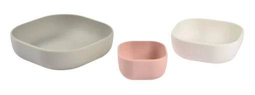 Lot De 3 Bols Silicone Gigogne Velvet Grey