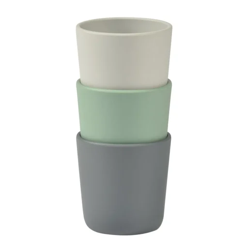 Lot De 3 Verres Silicone Velvet Grey / Sage Green